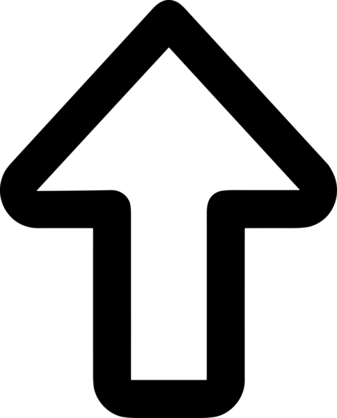 Siyah ve Beyaz Logo Simgesi PNG Biçimini Yükle. Web Sitesi Düğmesi, Mobil Uygulama Arayüzü, Dosya Aktarımı, Belge Paylaşımı, Bulut Depolama ve Veri Yedekleme için Minimalist Düz Tasarımlı Tek Renkli Ok Gönderme İşareti Grafiksel Elemanı