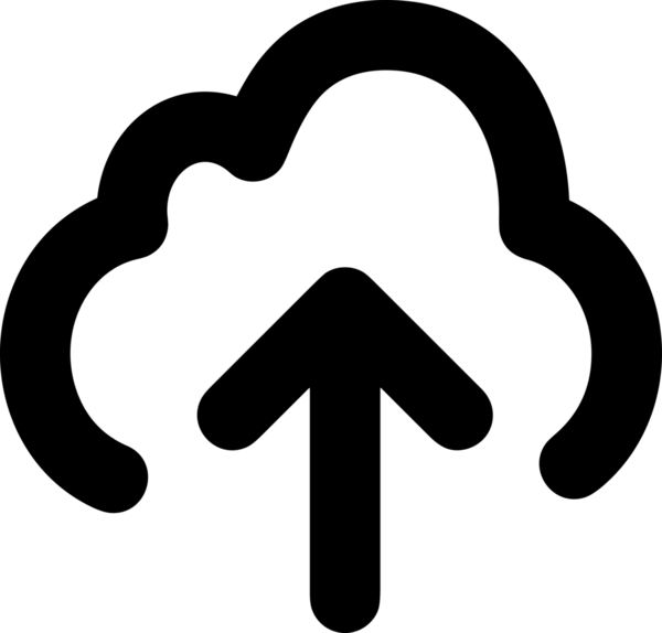 Siyah ve Beyaz Logo Simgesi PNG Biçimini Yükle. Web Sitesi Düğmesi, Mobil Uygulama Arayüzü, Dosya Aktarımı, Belge Paylaşımı, Bulut Depolama ve Veri Yedekleme için Minimalist Düz Tasarımlı Tek Renkli Ok Gönderme İşareti Grafiksel Elemanı