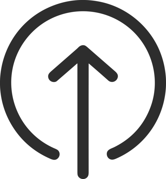 Siyah ve Beyaz Logo Simgesi PNG Biçimini Yükle. Web Sitesi Düğmesi, Mobil Uygulama Arayüzü, Dosya Aktarımı, Belge Paylaşımı, Bulut Depolama ve Veri Yedekleme için Minimalist Düz Tasarımlı Tek Renkli Ok Gönderme İşareti Grafiksel Elemanı