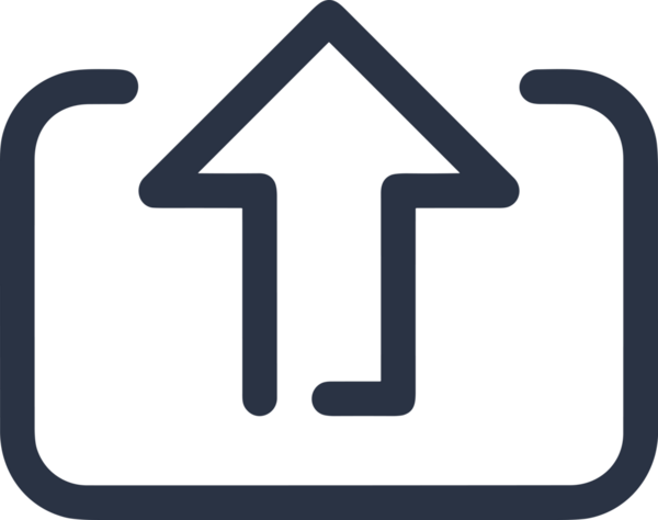 Siyah ve Beyaz Logo Simgesi PNG Biçimini Yükle. Web Sitesi Düğmesi, Mobil Uygulama Arayüzü, Dosya Aktarımı, Belge Paylaşımı, Bulut Depolama ve Veri Yedekleme için Minimalist Düz Tasarımlı Tek Renkli Ok Gönderme İşareti Grafiksel Elemanı