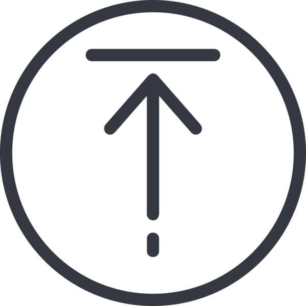 Siyah ve Beyaz Logo Simgesi PNG Biçimini Yükle. Web Sitesi Düğmesi, Mobil Uygulama Arayüzü, Dosya Aktarımı, Belge Paylaşımı, Bulut Depolama ve Veri Yedekleme için Minimalist Düz Tasarımlı Tek Renkli Ok Gönderme İşareti Grafiksel Elemanı