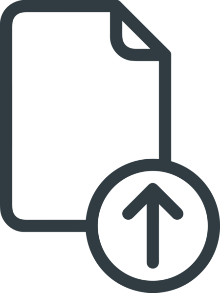 Siyah ve Beyaz Logo Simgesi PNG Biçimini Yükle. Web Sitesi Düğmesi, Mobil Uygulama Arayüzü, Dosya Aktarımı, Belge Paylaşımı, Bulut Depolama ve Veri Yedekleme için Minimalist Düz Tasarımlı Tek Renkli Ok Gönderme İşareti Grafiksel Elemanı