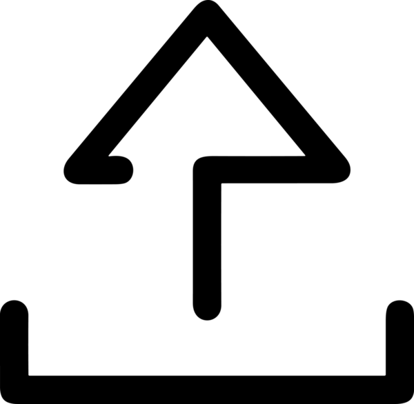 Siyah ve Beyaz Logo Simgesi PNG Biçimini Yükle. Web Sitesi Düğmesi, Mobil Uygulama Arayüzü, Dosya Aktarımı, Belge Paylaşımı, Bulut Depolama ve Veri Yedekleme için Minimalist Düz Tasarımlı Tek Renkli Ok Gönderme İşareti Grafiksel Elemanı