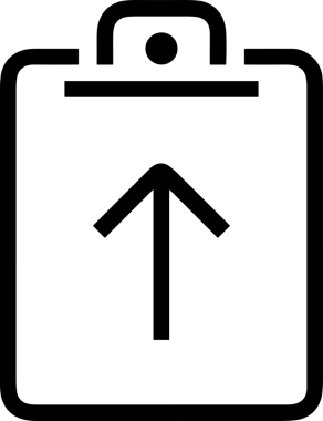 Siyah ve Beyaz Logo Simgesi PNG Biçimini Yükle. Web Sitesi Düğmesi, Mobil Uygulama Arayüzü, Dosya Aktarımı, Belge Paylaşımı, Bulut Depolama ve Veri Yedekleme için Minimalist Düz Tasarımlı Tek Renkli Ok Gönderme İşareti Grafiksel Elemanı