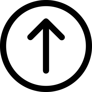 Siyah ve Beyaz Logo Simgesi PNG Biçimini Yükle. Web Sitesi Düğmesi, Mobil Uygulama Arayüzü, Dosya Aktarımı, Belge Paylaşımı, Bulut Depolama ve Veri Yedekleme için Minimalist Düz Tasarımlı Tek Renkli Ok Gönderme İşareti Grafiksel Elemanı