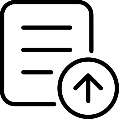 Siyah ve Beyaz Logo Simgesi PNG Biçimini Yükle. Web Sitesi Düğmesi, Mobil Uygulama Arayüzü, Dosya Aktarımı, Belge Paylaşımı, Bulut Depolama ve Veri Yedekleme için Minimalist Düz Tasarımlı Tek Renkli Ok Gönderme İşareti Grafiksel Elemanı