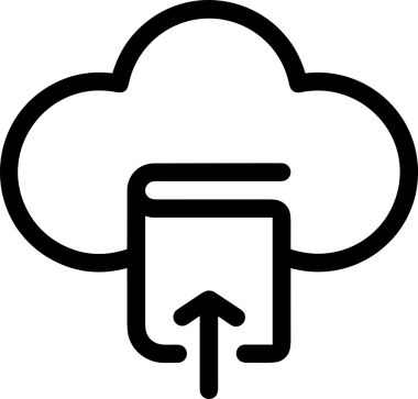 Siyah ve Beyaz Logo Simgesi PNG Biçimini Yükle. Web Sitesi Düğmesi, Mobil Uygulama Arayüzü, Dosya Aktarımı, Belge Paylaşımı, Bulut Depolama ve Veri Yedekleme için Minimalist Düz Tasarımlı Tek Renkli Ok Gönderme İşareti Grafiksel Elemanı