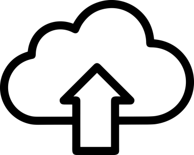 Siyah ve Beyaz Logo Simgesi PNG Biçimini Yükle. Web Sitesi Düğmesi, Mobil Uygulama Arayüzü, Dosya Aktarımı, Belge Paylaşımı, Bulut Depolama ve Veri Yedekleme için Minimalist Düz Tasarımlı Tek Renkli Ok Gönderme İşareti Grafiksel Elemanı