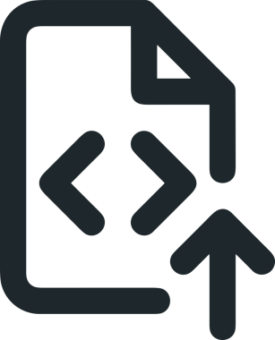 Siyah ve Beyaz Logo Simgesi PNG Biçimini Yükle. Web Sitesi Düğmesi, Mobil Uygulama Arayüzü, Dosya Aktarımı, Belge Paylaşımı, Bulut Depolama ve Veri Yedekleme için Minimalist Düz Tasarımlı Tek Renkli Ok Gönderme İşareti Grafiksel Elemanı