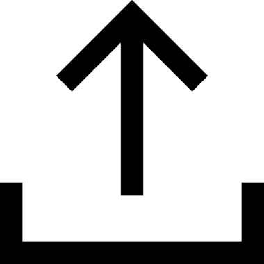 Siyah ve Beyaz Logo Simgesi PNG Biçimini Yükle. Web Sitesi Düğmesi, Mobil Uygulama Arayüzü, Dosya Aktarımı, Belge Paylaşımı, Bulut Depolama ve Veri Yedekleme için Minimalist Düz Tasarımlı Tek Renkli Ok Gönderme İşareti Grafiksel Elemanı