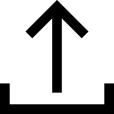 Siyah ve Beyaz Logo Simgesi PNG Biçimini Yükle. Web Sitesi Düğmesi, Mobil Uygulama Arayüzü, Dosya Aktarımı, Belge Paylaşımı, Bulut Depolama ve Veri Yedekleme için Minimalist Düz Tasarımlı Tek Renkli Ok Gönderme İşareti Grafiksel Elemanı