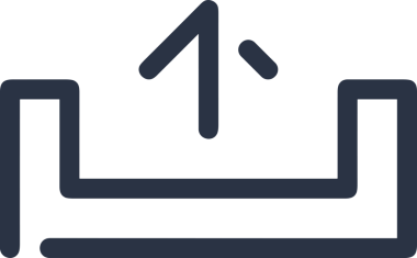 Siyah ve Beyaz Logo Simgesi PNG Biçimini Yükle. Web Sitesi Düğmesi, Mobil Uygulama Arayüzü, Dosya Aktarımı, Belge Paylaşımı, Bulut Depolama ve Veri Yedekleme için Minimalist Düz Tasarımlı Tek Renkli Ok Gönderme İşareti Grafiksel Elemanı