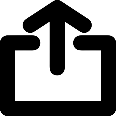 Siyah ve Beyaz Logo Simgesi PNG Biçimini Yükle. Web Sitesi Düğmesi, Mobil Uygulama Arayüzü, Dosya Aktarımı, Belge Paylaşımı, Bulut Depolama ve Veri Yedekleme için Minimalist Düz Tasarımlı Tek Renkli Ok Gönderme İşareti Grafiksel Elemanı