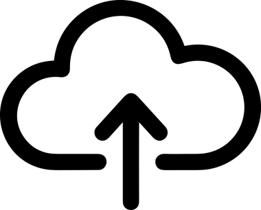 Siyah ve Beyaz Logo Simgesi PNG Biçimini Yükle. Web Sitesi Düğmesi, Mobil Uygulama Arayüzü, Dosya Aktarımı, Belge Paylaşımı, Bulut Depolama ve Veri Yedekleme için Minimalist Düz Tasarımlı Tek Renkli Ok Gönderme İşareti Grafiksel Elemanı