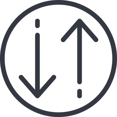 Siyah ve Beyaz Logo Simgesi PNG Biçimini Yükle. Web Sitesi Düğmesi, Mobil Uygulama Arayüzü, Dosya Aktarımı, Belge Paylaşımı, Bulut Depolama ve Veri Yedekleme için Minimalist Düz Tasarımlı Tek Renkli Ok Gönderme İşareti Grafiksel Elemanı