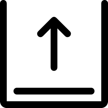 Siyah ve Beyaz Logo Simgesi PNG Biçimini Yükle. Web Sitesi Düğmesi, Mobil Uygulama Arayüzü, Dosya Aktarımı, Belge Paylaşımı, Bulut Depolama ve Veri Yedekleme için Minimalist Düz Tasarımlı Tek Renkli Ok Gönderme İşareti Grafiksel Elemanı