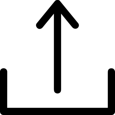 Siyah ve Beyaz Logo Simgesi PNG Biçimini Yükle. Web Sitesi Düğmesi, Mobil Uygulama Arayüzü, Dosya Aktarımı, Belge Paylaşımı, Bulut Depolama ve Veri Yedekleme için Minimalist Düz Tasarımlı Tek Renkli Ok Gönderme İşareti Grafiksel Elemanı