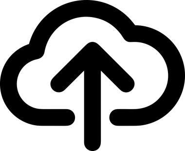 Siyah ve Beyaz Logo Simgesi PNG Biçimini Yükle. Web Sitesi Düğmesi, Mobil Uygulama Arayüzü, Dosya Aktarımı, Belge Paylaşımı, Bulut Depolama ve Veri Yedekleme için Minimalist Düz Tasarımlı Tek Renkli Ok Gönderme İşareti Grafiksel Elemanı