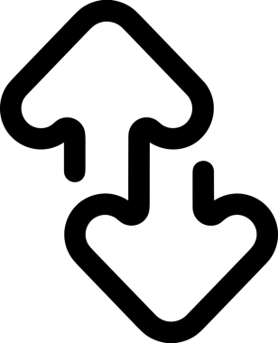 Siyah ve Beyaz Logo Simgesi PNG Biçimini Yükle. Web Sitesi Düğmesi, Mobil Uygulama Arayüzü, Dosya Aktarımı, Belge Paylaşımı, Bulut Depolama ve Veri Yedekleme için Minimalist Düz Tasarımlı Tek Renkli Ok Gönderme İşareti Grafiksel Elemanı