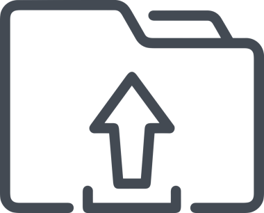 Siyah ve Beyaz Logo Simgesi PNG Biçimini Yükle. Web Sitesi Düğmesi, Mobil Uygulama Arayüzü, Dosya Aktarımı, Belge Paylaşımı, Bulut Depolama ve Veri Yedekleme için Minimalist Düz Tasarımlı Tek Renkli Ok Gönderme İşareti Grafiksel Elemanı