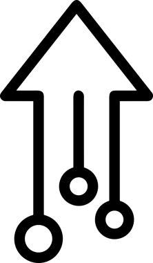 Siyah ve Beyaz Logo Simgesi PNG Biçimini Yükle. Web Sitesi Düğmesi, Mobil Uygulama Arayüzü, Dosya Aktarımı, Belge Paylaşımı, Bulut Depolama ve Veri Yedekleme için Minimalist Düz Tasarımlı Tek Renkli Ok Gönderme İşareti Grafiksel Elemanı