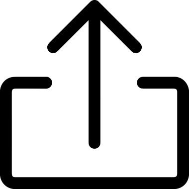 Siyah ve Beyaz Logo Simgesi PNG Biçimini Yükle. Web Sitesi Düğmesi, Mobil Uygulama Arayüzü, Dosya Aktarımı, Belge Paylaşımı, Bulut Depolama ve Veri Yedekleme için Minimalist Düz Tasarımlı Tek Renkli Ok Gönderme İşareti Grafiksel Elemanı