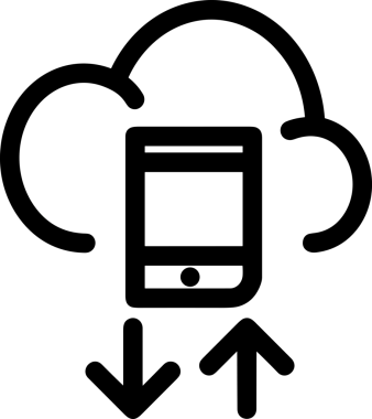 Siyah ve Beyaz Logo Simgesi PNG Biçimini Yükle. Web Sitesi Düğmesi, Mobil Uygulama Arayüzü, Dosya Aktarımı, Belge Paylaşımı, Bulut Depolama ve Veri Yedekleme için Minimalist Düz Tasarımlı Tek Renkli Ok Gönderme İşareti Grafiksel Elemanı