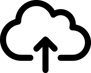 Siyah ve Beyaz Logo Simgesi PNG Biçimini Yükle. Web Sitesi Düğmesi, Mobil Uygulama Arayüzü, Dosya Aktarımı, Belge Paylaşımı, Bulut Depolama ve Veri Yedekleme için Minimalist Düz Tasarımlı Tek Renkli Ok Gönderme İşareti Grafiksel Elemanı