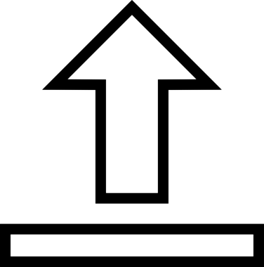 Siyah ve Beyaz Logo Simgesi PNG Biçimini Yükle. Web Sitesi Düğmesi, Mobil Uygulama Arayüzü, Dosya Aktarımı, Belge Paylaşımı, Bulut Depolama ve Veri Yedekleme için Minimalist Düz Tasarımlı Tek Renkli Ok Gönderme İşareti Grafiksel Elemanı