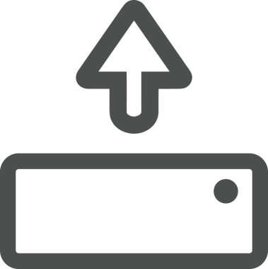 Siyah ve Beyaz Logo Simgesi PNG Biçimini Yükle. Web Sitesi Düğmesi, Mobil Uygulama Arayüzü, Dosya Aktarımı, Belge Paylaşımı, Bulut Depolama ve Veri Yedekleme için Minimalist Düz Tasarımlı Tek Renkli Ok Gönderme İşareti Grafiksel Elemanı