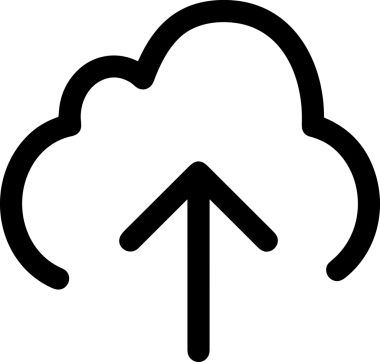 Siyah ve Beyaz Logo Simgesi PNG Biçimini Yükle. Web Sitesi Düğmesi, Mobil Uygulama Arayüzü, Dosya Aktarımı, Belge Paylaşımı, Bulut Depolama ve Veri Yedekleme için Minimalist Düz Tasarımlı Tek Renkli Ok Gönderme İşareti Grafiksel Elemanı