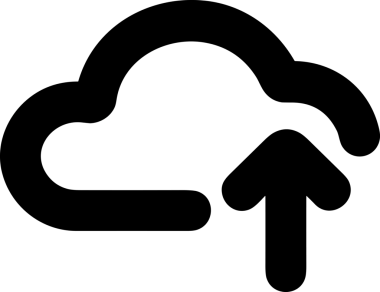 Siyah ve Beyaz Logo Simgesi PNG Biçimini Yükle. Web Sitesi Düğmesi, Mobil Uygulama Arayüzü, Dosya Aktarımı, Belge Paylaşımı, Bulut Depolama ve Veri Yedekleme için Minimalist Düz Tasarımlı Tek Renkli Ok Gönderme İşareti Grafiksel Elemanı