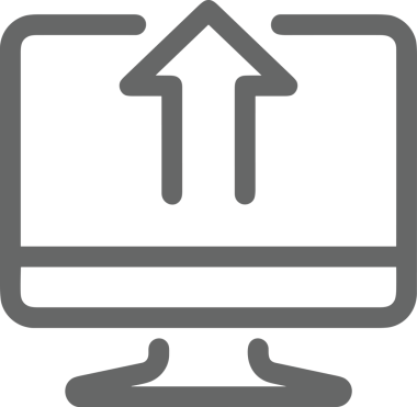 Siyah ve Beyaz Logo Simgesi PNG Biçimini Yükle. Web Sitesi Düğmesi, Mobil Uygulama Arayüzü, Dosya Aktarımı, Belge Paylaşımı, Bulut Depolama ve Veri Yedekleme için Minimalist Düz Tasarımlı Tek Renkli Ok Gönderme İşareti Grafiksel Elemanı