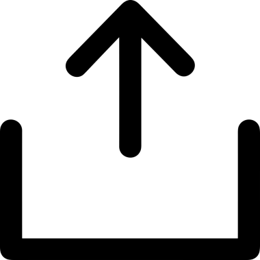 Siyah ve Beyaz Logo Simgesi PNG Biçimini Yükle. Web Sitesi Düğmesi, Mobil Uygulama Arayüzü, Dosya Aktarımı, Belge Paylaşımı, Bulut Depolama ve Veri Yedekleme için Minimalist Düz Tasarımlı Tek Renkli Ok Gönderme İşareti Grafiksel Elemanı