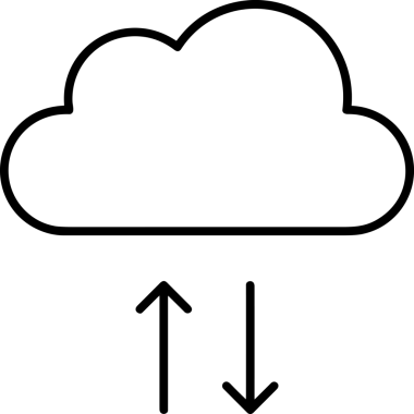 Siyah ve Beyaz Logo Simgesi PNG Biçimini Yükle. Web Sitesi Düğmesi, Mobil Uygulama Arayüzü, Dosya Aktarımı, Belge Paylaşımı, Bulut Depolama ve Veri Yedekleme için Minimalist Düz Tasarımlı Tek Renkli Ok Gönderme İşareti Grafiksel Elemanı