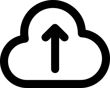 Siyah ve Beyaz Logo Simgesi PNG Biçimini Yükle. Web Sitesi Düğmesi, Mobil Uygulama Arayüzü, Dosya Aktarımı, Belge Paylaşımı, Bulut Depolama ve Veri Yedekleme için Minimalist Düz Tasarımlı Tek Renkli Ok Gönderme İşareti Grafiksel Elemanı