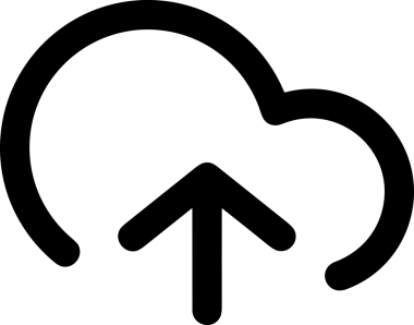 Siyah ve Beyaz Logo Simgesi PNG Biçimini Yükle. Web Sitesi Düğmesi, Mobil Uygulama Arayüzü, Dosya Aktarımı, Belge Paylaşımı, Bulut Depolama ve Veri Yedekleme için Minimalist Düz Tasarımlı Tek Renkli Ok Gönderme İşareti Grafiksel Elemanı