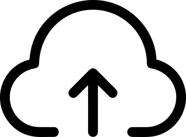 Siyah ve Beyaz Logo Simgesi PNG Biçimini Yükle. Web Sitesi Düğmesi, Mobil Uygulama Arayüzü, Dosya Aktarımı, Belge Paylaşımı, Bulut Depolama ve Veri Yedekleme için Minimalist Düz Tasarımlı Tek Renkli Ok Gönderme İşareti Grafiksel Elemanı