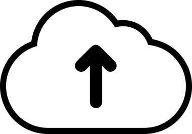 Siyah ve Beyaz Logo Simgesi PNG Biçimini Yükle. Web Sitesi Düğmesi, Mobil Uygulama Arayüzü, Dosya Aktarımı, Belge Paylaşımı, Bulut Depolama ve Veri Yedekleme için Minimalist Düz Tasarımlı Tek Renkli Ok Gönderme İşareti Grafiksel Elemanı