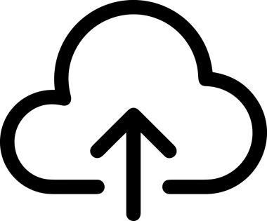 Siyah ve Beyaz Logo Simgesi PNG Biçimini Yükle. Web Sitesi Düğmesi, Mobil Uygulama Arayüzü, Dosya Aktarımı, Belge Paylaşımı, Bulut Depolama ve Veri Yedekleme için Minimalist Düz Tasarımlı Tek Renkli Ok Gönderme İşareti Grafiksel Elemanı
