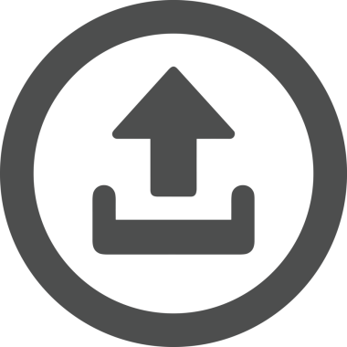 Siyah ve Beyaz Logo Simgesi PNG Biçimini Yükle. Web Sitesi Düğmesi, Mobil Uygulama Arayüzü, Dosya Aktarımı, Belge Paylaşımı, Bulut Depolama ve Veri Yedekleme için Minimalist Düz Tasarımlı Tek Renkli Ok Gönderme İşareti Grafiksel Elemanı