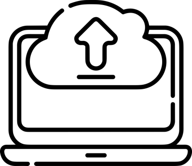 Siyah ve Beyaz Logo Simgesi PNG Biçimini Yükle. Web Sitesi Düğmesi, Mobil Uygulama Arayüzü, Dosya Aktarımı, Belge Paylaşımı, Bulut Depolama ve Veri Yedekleme için Minimalist Düz Tasarımlı Tek Renkli Ok Gönderme İşareti Grafiksel Elemanı