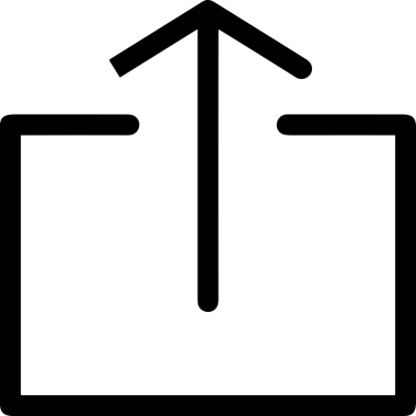 Siyah ve Beyaz Logo Simgesi PNG Biçimini Yükle. Web Sitesi Düğmesi, Mobil Uygulama Arayüzü, Dosya Aktarımı, Belge Paylaşımı, Bulut Depolama ve Veri Yedekleme için Minimalist Düz Tasarımlı Tek Renkli Ok Gönderme İşareti Grafiksel Elemanı