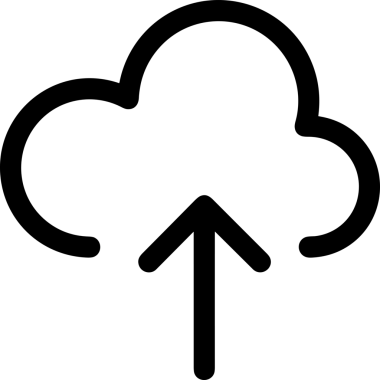 Siyah ve Beyaz Logo Simgesi PNG Biçimini Yükle. Web Sitesi Düğmesi, Mobil Uygulama Arayüzü, Dosya Aktarımı, Belge Paylaşımı, Bulut Depolama ve Veri Yedekleme için Minimalist Düz Tasarımlı Tek Renkli Ok Gönderme İşareti Grafiksel Elemanı