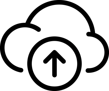 Siyah ve Beyaz Logo Simgesi PNG Biçimini Yükle. Web Sitesi Düğmesi, Mobil Uygulama Arayüzü, Dosya Aktarımı, Belge Paylaşımı, Bulut Depolama ve Veri Yedekleme için Minimalist Düz Tasarımlı Tek Renkli Ok Gönderme İşareti Grafiksel Elemanı