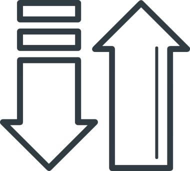 Siyah ve Beyaz Logo Simgesi PNG Biçimini Yükle. Web Sitesi Düğmesi, Mobil Uygulama Arayüzü, Dosya Aktarımı, Belge Paylaşımı, Bulut Depolama ve Veri Yedekleme için Minimalist Düz Tasarımlı Tek Renkli Ok Gönderme İşareti Grafiksel Elemanı