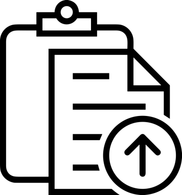 Siyah ve Beyaz Logo Simgesi PNG Biçimini Yükle. Web Sitesi Düğmesi, Mobil Uygulama Arayüzü, Dosya Aktarımı, Belge Paylaşımı, Bulut Depolama ve Veri Yedekleme için Minimalist Düz Tasarımlı Tek Renkli Ok Gönderme İşareti Grafiksel Elemanı