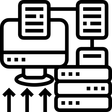 Siyah ve Beyaz Logo Simgesi PNG Biçimini Yükle. Web Sitesi Düğmesi, Mobil Uygulama Arayüzü, Dosya Aktarımı, Belge Paylaşımı, Bulut Depolama ve Veri Yedekleme için Minimalist Düz Tasarımlı Tek Renkli Ok Gönderme İşareti Grafiksel Elemanı