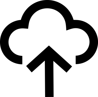 Siyah ve Beyaz Logo Simgesi PNG Biçimini Yükle. Web Sitesi Düğmesi, Mobil Uygulama Arayüzü, Dosya Aktarımı, Belge Paylaşımı, Bulut Depolama ve Veri Yedekleme için Minimalist Düz Tasarımlı Tek Renkli Ok Gönderme İşareti Grafiksel Elemanı