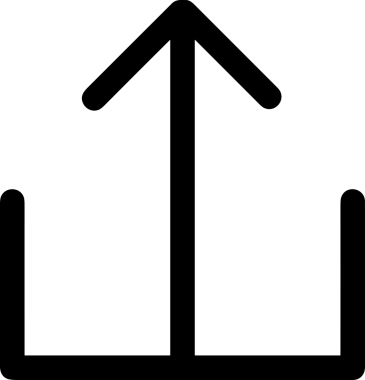 Siyah ve Beyaz Logo Simgesi PNG Biçimini Yükle. Web Sitesi Düğmesi, Mobil Uygulama Arayüzü, Dosya Aktarımı, Belge Paylaşımı, Bulut Depolama ve Veri Yedekleme için Minimalist Düz Tasarımlı Tek Renkli Ok Gönderme İşareti Grafiksel Elemanı